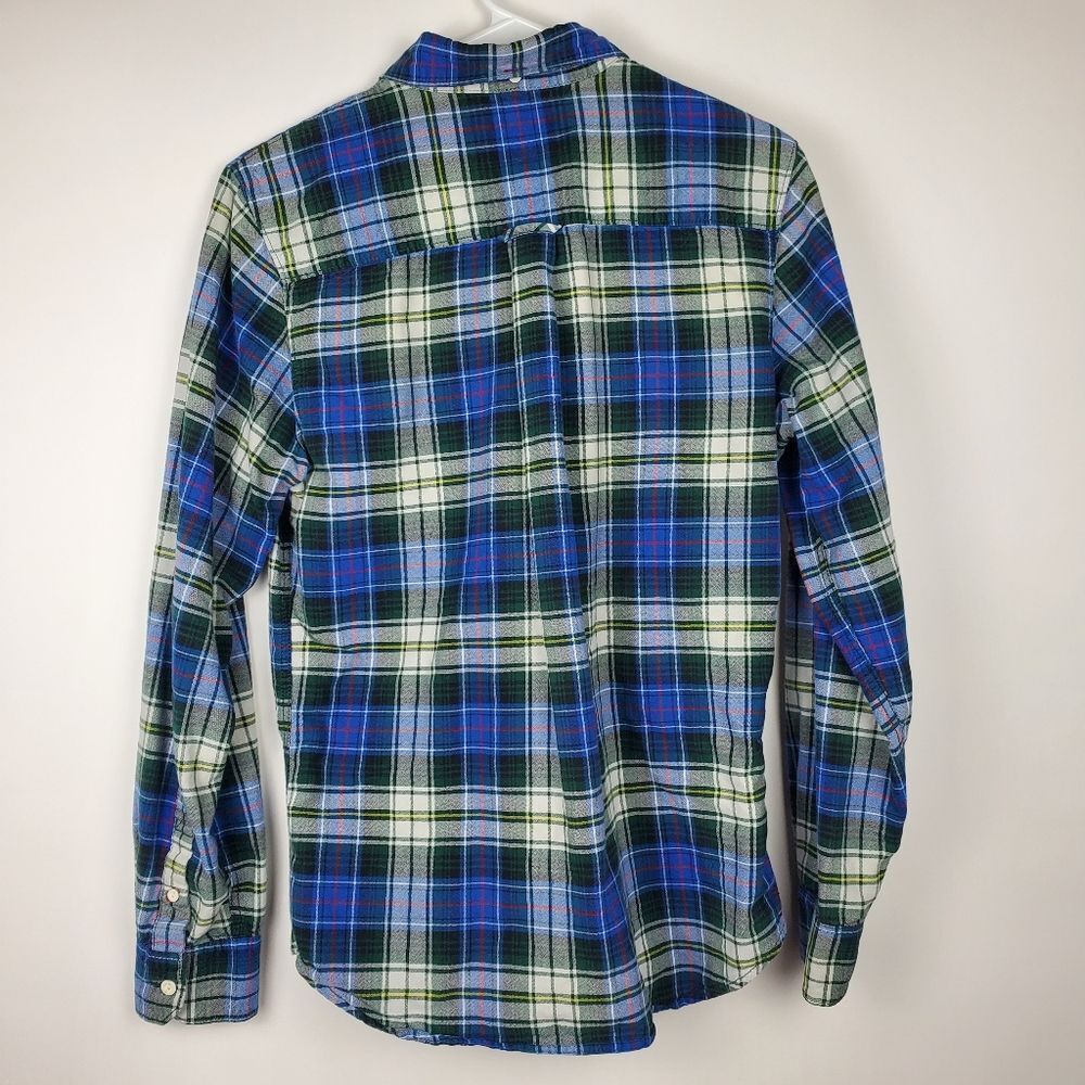 VANS Button Down Long Sleeve Plaid Shirt Unisex Multicolor Collared Chest Pocket - Picture 5 of 6